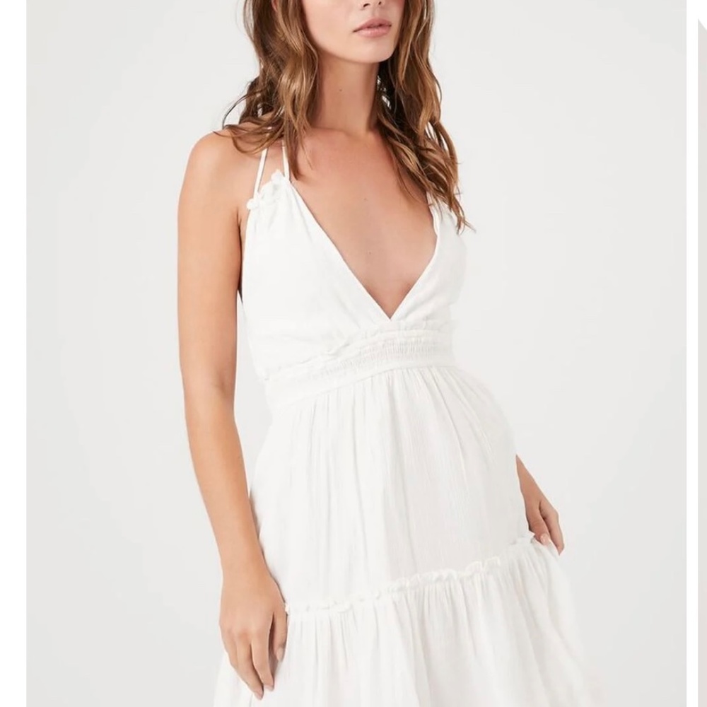 Forever 21 ruffled halter mini dress